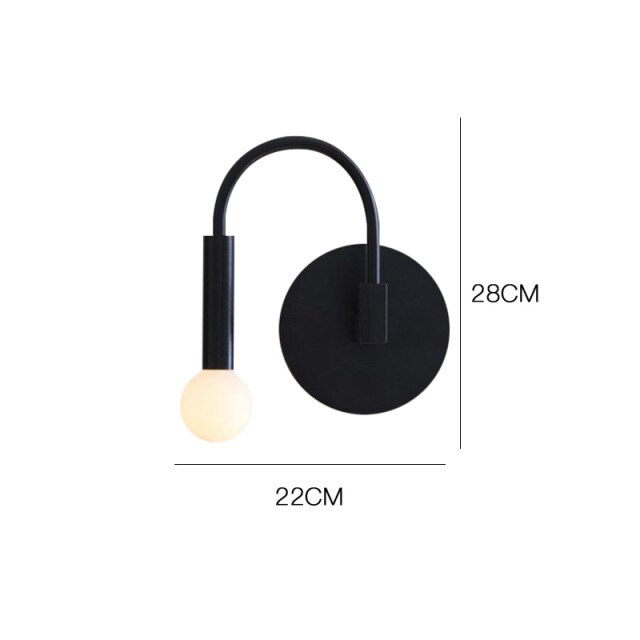 Applique murale moderne LED en forme d'arc métallique Iraide