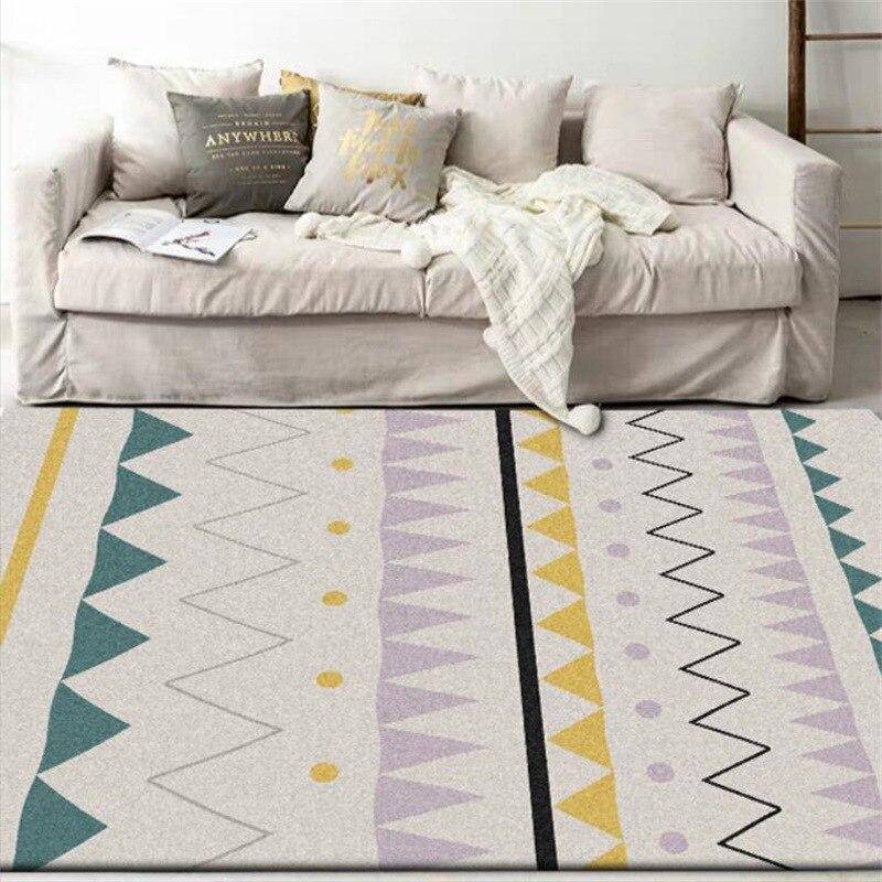 Tapis rectangle coloré style scandinave design