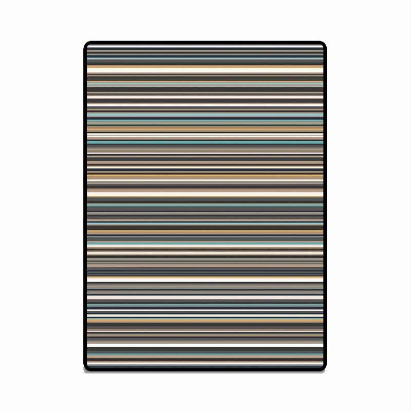 Tapis rectangle moderne à rayures sombres - vue 4 sur 5