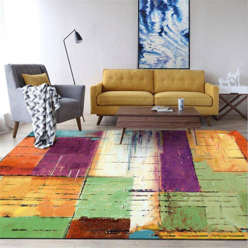 Tapis rectangle coloré Mosaic
