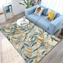 Tapis rectangle aux dessins de feuilles colorées Leaf