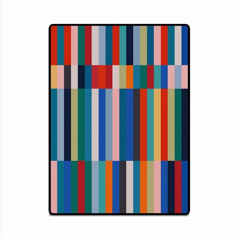 Tapis rectangle bandes multicolores European - vue 7 sur 6