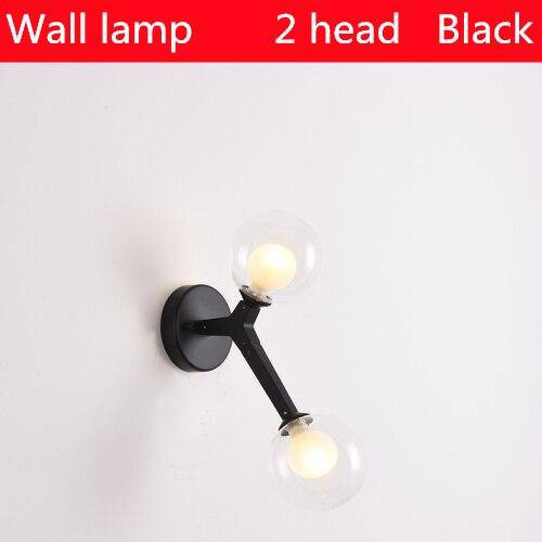 Lustre design LED boule de verre - vue 4 sur 10