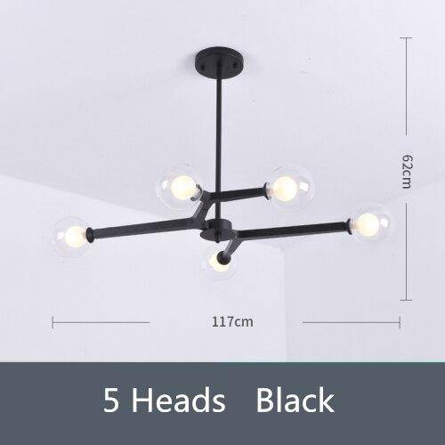 Lustre design LED boule de verre - vue 9 sur 10