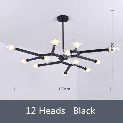 Lustre design LED boule de verre - vue 7 sur 10