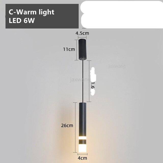 Suspension design LED en tube cylindrique métal Bar - vue 9 sur 12