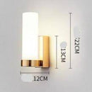 Applique murale design LED en métal avec verre cylindrique