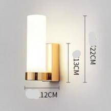 Applique murale design LED en métal avec verre cylindrique - vue 9 sur 11