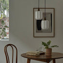 Design-Pendelleuchte aus weißem Glas im Vintage-Stil Samy
