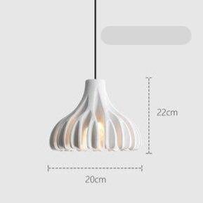 Suspension design LED en résine colorée Nordic - vue 6 sur 11