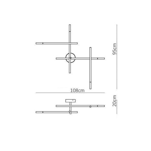 Applique murale moderne LED en métal avec tube luxury