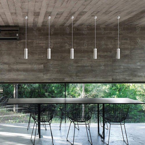 Suspension design cylindre noir à LED Luminaria