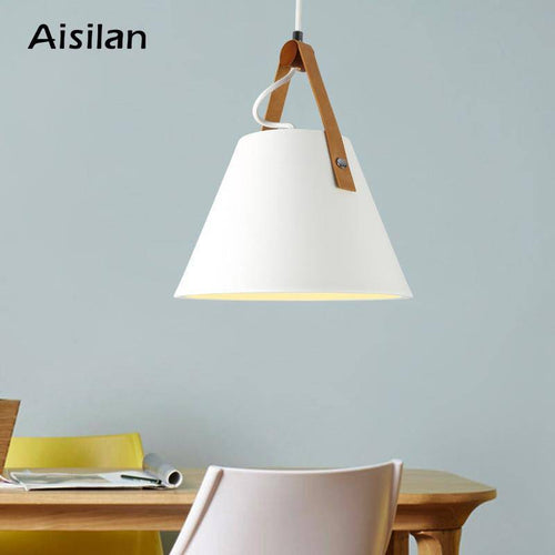Suspension design à LED avec abat-jour métal Creative