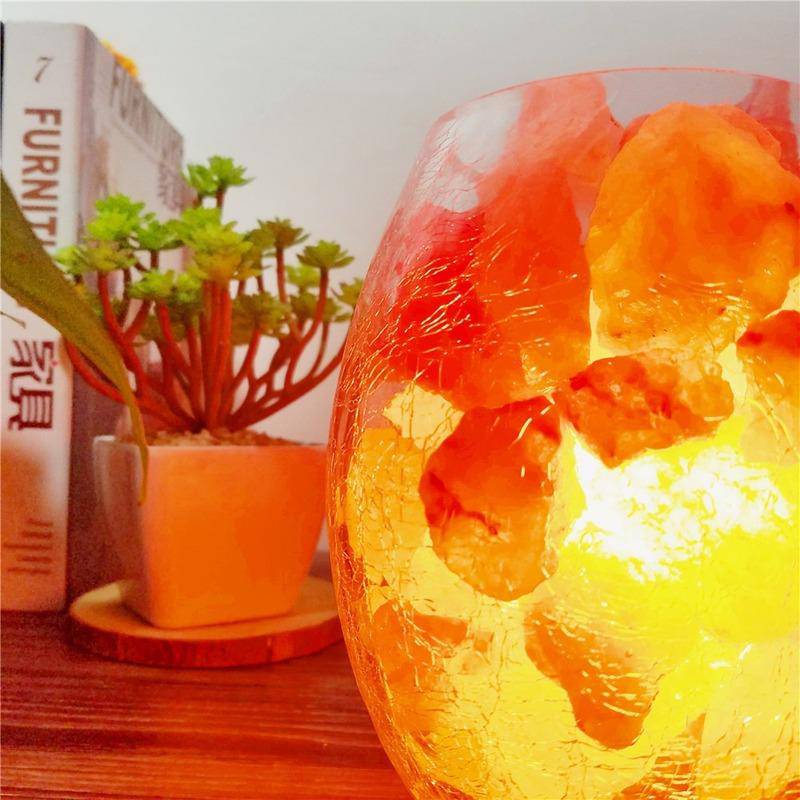 Lampe à poser LED avec des pierres de sel Himalaya - vue 4 sur 6
