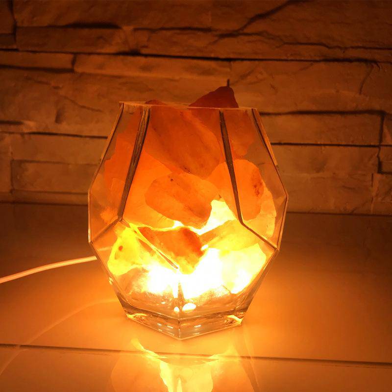 Lampe à poser LED avec des pierres de sel Himalaya - vue 5 sur 6
