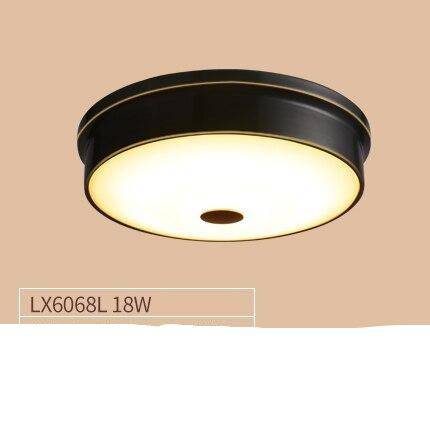 Plafonnier design à LED rond en métal aux bords épais