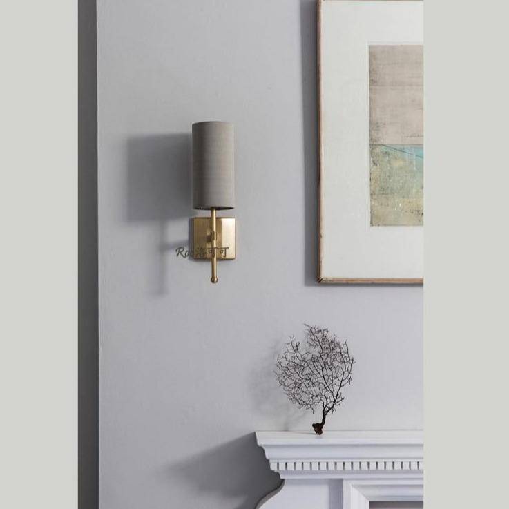Applique murale design LED avec abat-jour cylindrique gris