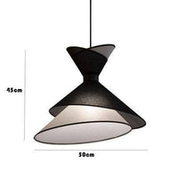 Suspension design LED en métal avec abat-jour asymétrique