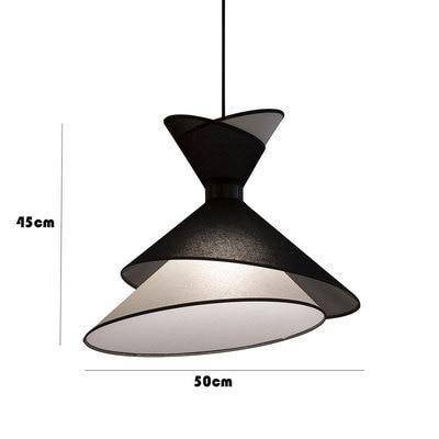Suspension design LED en métal avec abat-jour asymétrique