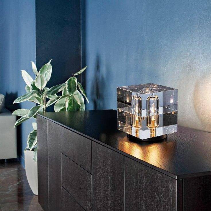 Lampe à poser design LED en verre crystal géométrique Luxury - vue 5 sur 8