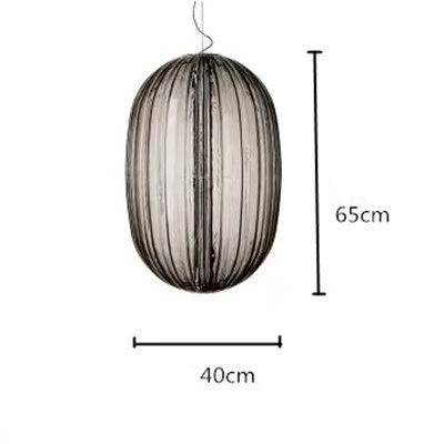 Suspension design LED avec abat-jour en verre coloré - vue 10 sur 14