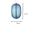 Suspension design LED avec abat-jour en verre coloré