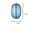 Suspension design LED avec abat-jour en verre coloré