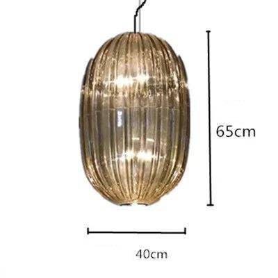 Suspension design LED avec abat-jour en verre coloré - vue 11 sur 14