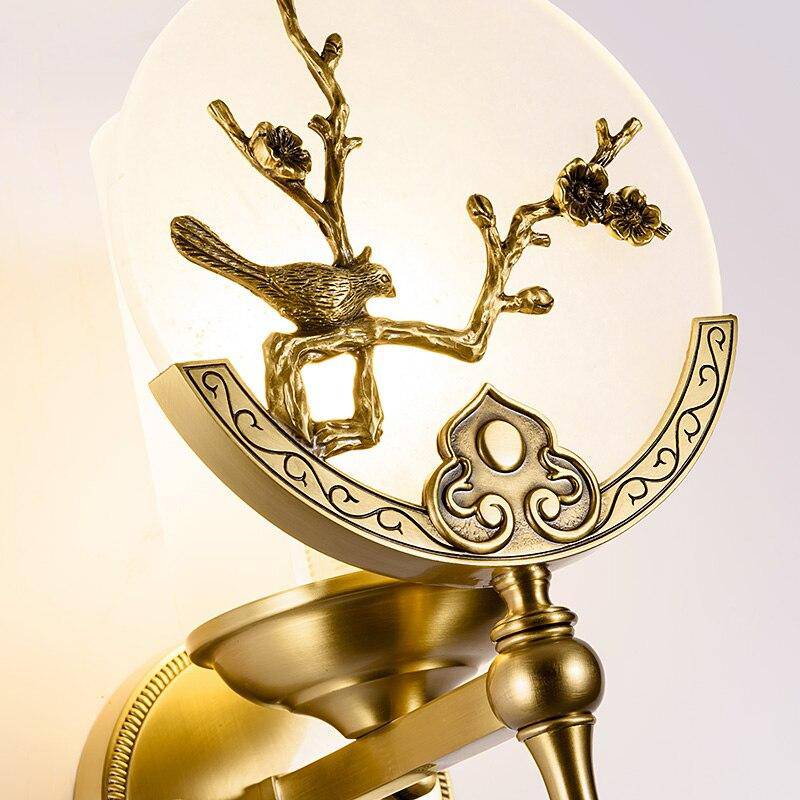 Applique murale LED en marbre avec plusieurs motifs dorées
