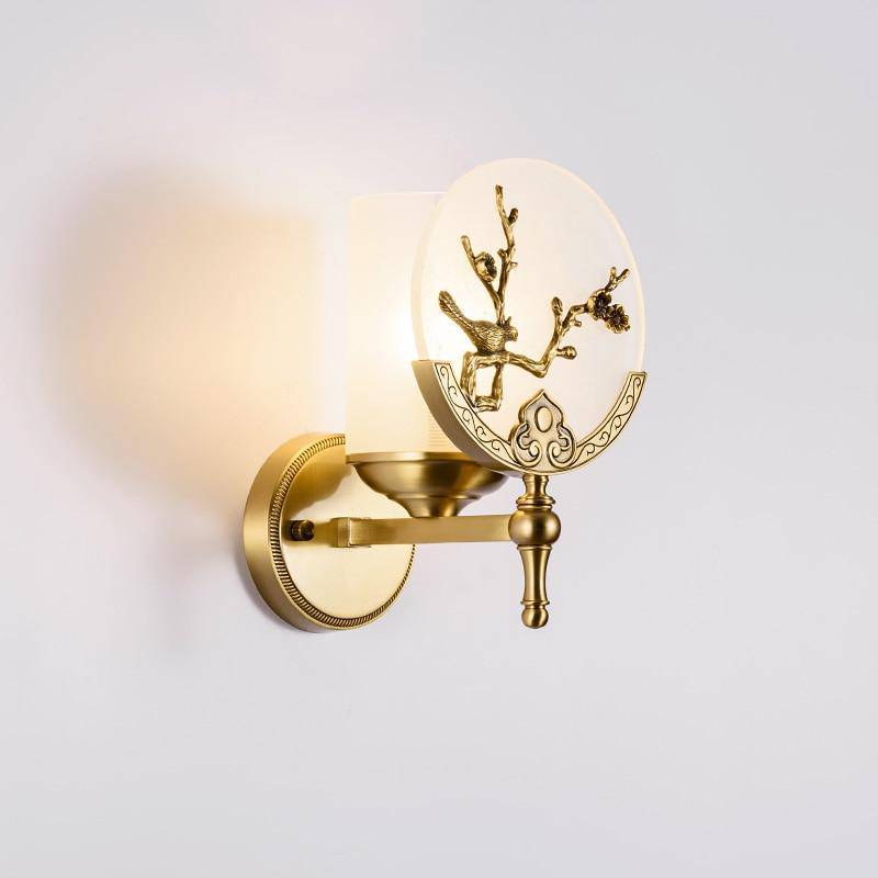 Applique murale LED en marbre avec plusieurs motifs dorées