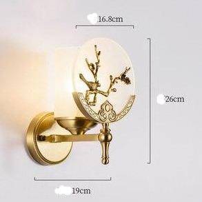 Applique murale LED en marbre avec plusieurs motifs dorées