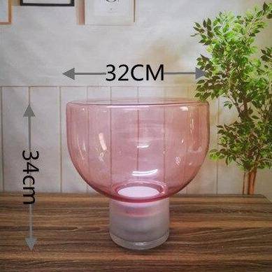 Lampe à poser design à LED en verre coloré