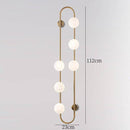 Design-Wandleuchte LED mit Metallring und Glaskugel