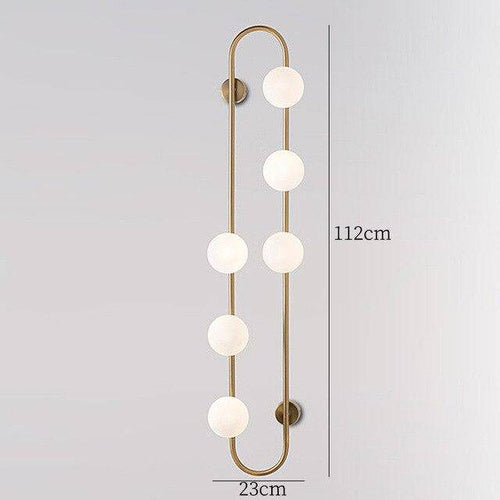 Design-Wandleuchte LED mit Metallring und Glaskugel - vue 9 sur 10