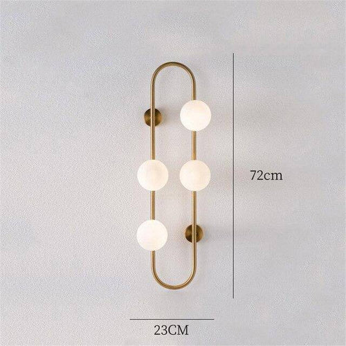 Design-Wandleuchte LED mit Metallring und Glaskugel - vue 11 sur 10