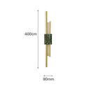 Design-Wandleuchte LED aus Marmor und goldfarbenen Röhren