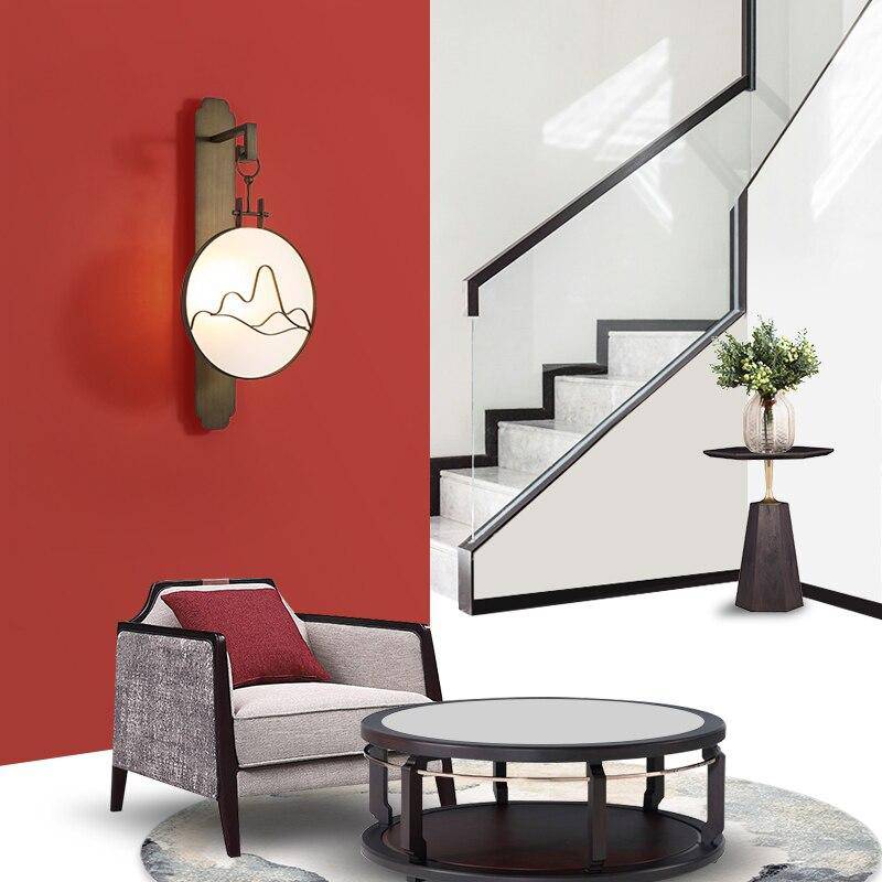 Applique murale design LED en métal style japonais