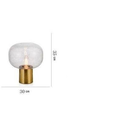 Design-Tischlampe LED mit goldenem Sockel und rundem Lampenschirm Luxury