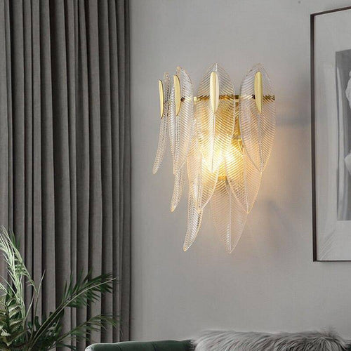 Applique murale design LED en feuille de verre Coffee