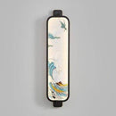 Applique murale LED rectangle aux bords arrondis style Japonais