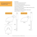 Applique design à LED coloré avec abat-jour orientable et interrupteur