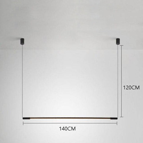 Suspension design à LED en tube métal noir style Loft Light