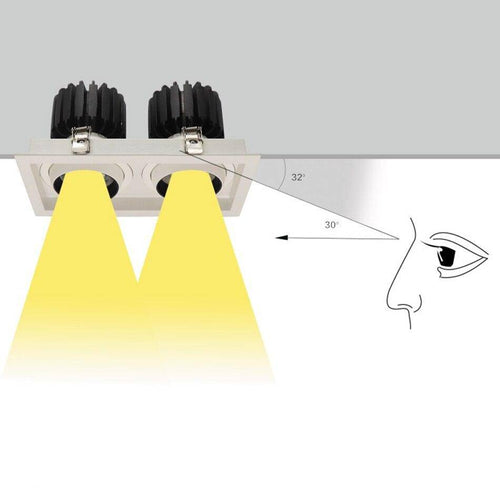 Spot moderne encastrable LED en aluminium