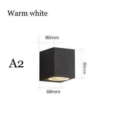 Applique murale moderne LED en cube noir Deco