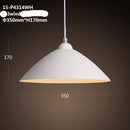 Suspension moderne avec abat-jour arrondi en métal à LED