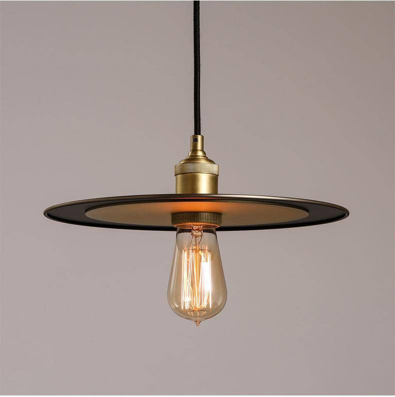 Suspension design LED avec disque en métal style Industriel