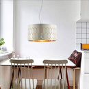 Suspension design LED avec abat-jour retro arrondi en métal