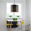 Suspension design LED avec abat-jour retro arrondi en métal