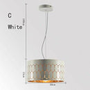 Suspension design LED avec abat-jour retro arrondi en métal