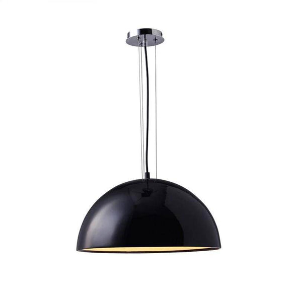 Suspension moderne LED avec abat-jour arrondi métal